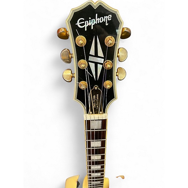 Used Epiphone Zakk Wylde Signature Les Paul Black and Yellow Solid Body Electric Guitar