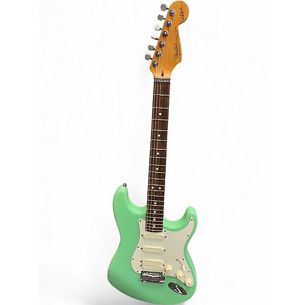 Used Fender Jeff Beck Stratocaster with Lace Sensor Pickups Surf Green Solid Body Electric Guitar