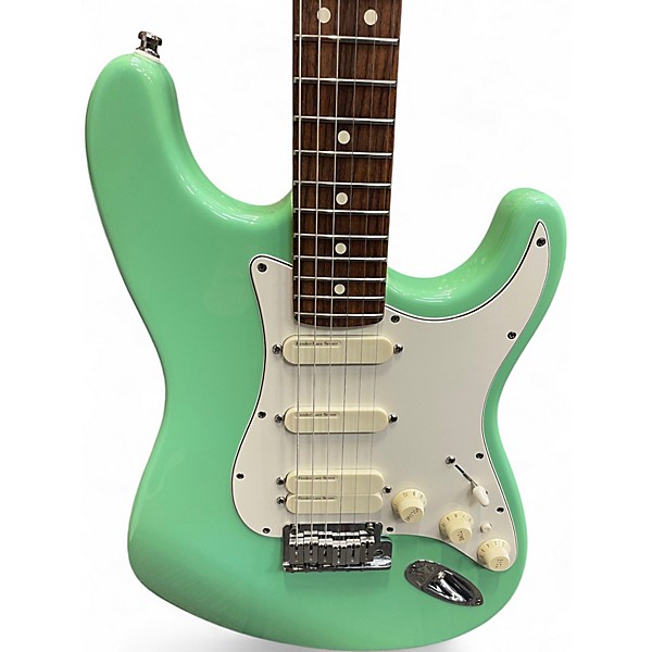 Used Fender Jeff Beck Stratocaster with Lace Sensor Pickups Surf Green Solid Body Electric Guitar