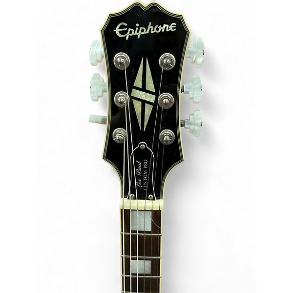 Used Epiphone Les Paul Custom Pro Silverburst Solid Body Electric Guitar