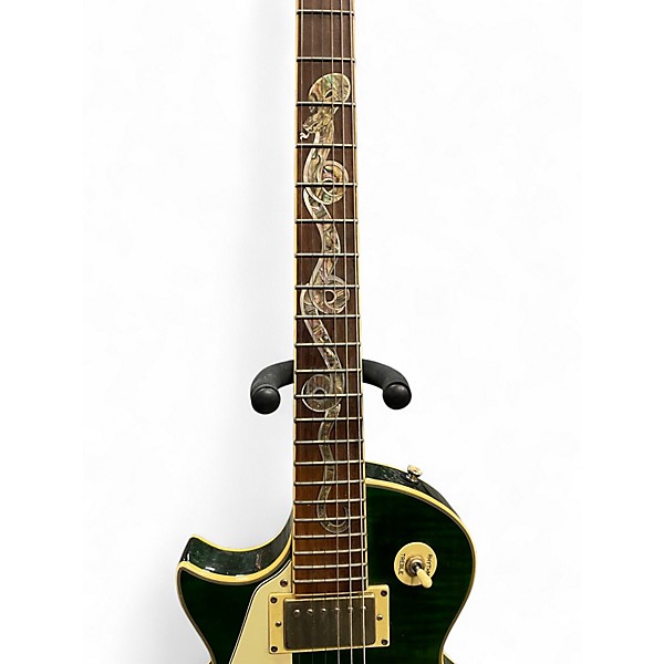 Used Jay Turser Left-Handed Single Cut Style Trans Green Solid Body Electric Guitar