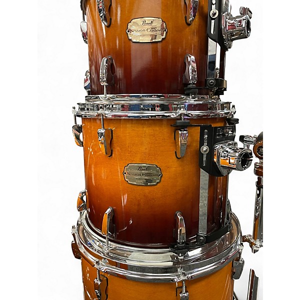 Used Pearl 5 Piece Session Custom 2 Tone Sunburst Drum Kit