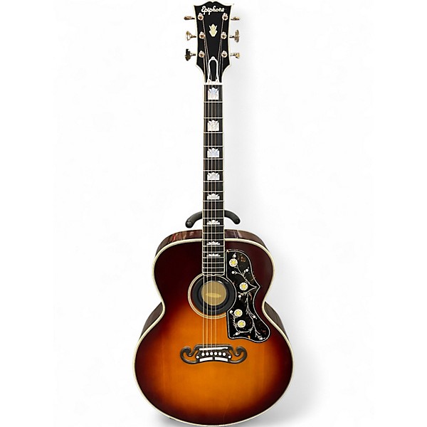 Used Epiphone Inspired by Gibson Custom Pre-War SJ-200 Vintage Sunburst Acoustic Electric Guitar