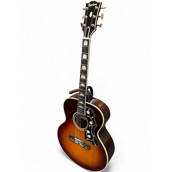 Used Epiphone Inspired by Gibson Custom Pre-War SJ-200 Vintage Sunburst Acoustic Electric Guitar