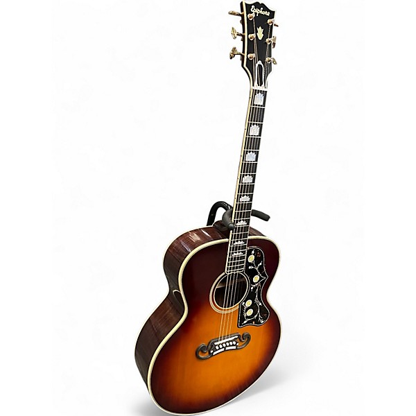 Used Epiphone Inspired by Gibson Custom Pre-War SJ-200 Vintage Sunburst Acoustic Electric Guitar
