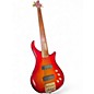 Used Pedulla THUNDERBOLT 5 FRETLESS RED FLAME Electric Bass Guitar thumbnail