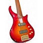 Used Pedulla THUNDERBOLT 5 FRETLESS RED FLAME Electric Bass Guitar