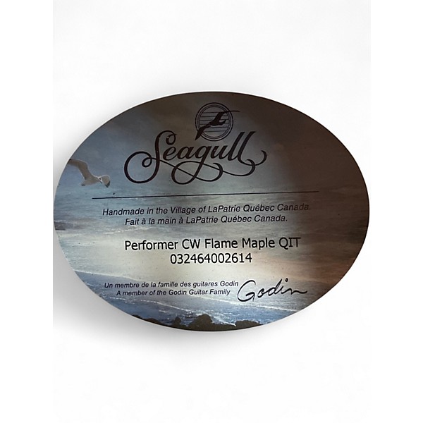 Used Seagull PERFORMER CW FLAME MAPLE QUILT Natural Acoustic Electric Guitar