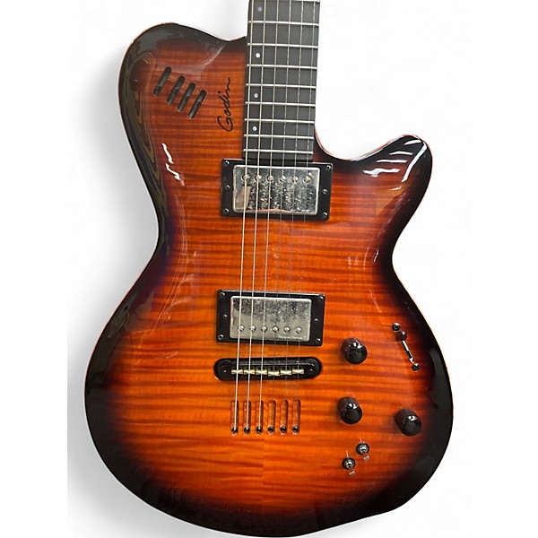 Used Godin LGX-SA COGNAC BURST Solid Body Electric Guitar