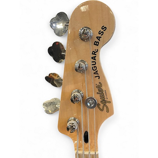 Used Squier Vintage Modified Jaguar Bass Black Electric Bass Guitar