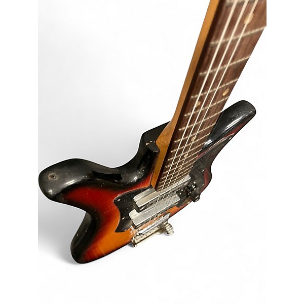 Vintage 1960s Teisco ET-200 Del Reh 3 Tone Sunburst Solid Body Electric Guitar