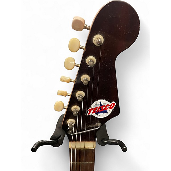 Vintage 1960s Teisco ET-200 Del Reh 3 Tone Sunburst Solid Body Electric Guitar