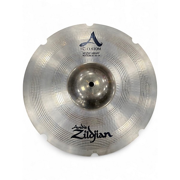 Used Zildjian 14in A Custom Rezo Hi Hat Pair Cymbal