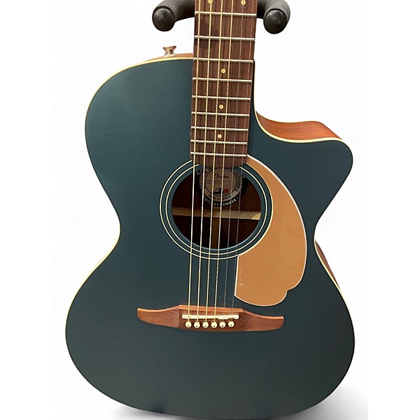 Used Fender Newporter Player Blue Acoustic Electric Guitar