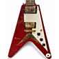 Used 2017 Gibson 1959 Reissue Flying V transparent red Solid Body Electric Guitar