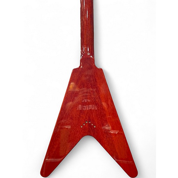 Used 2017 Gibson 1959 Reissue Flying V transparent red Solid Body Electric Guitar