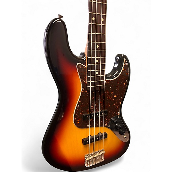 Used 2015 Fender Limited Edition JBR62 Jazz Bass 3 Tone Sunburst Electric Bass Guitar