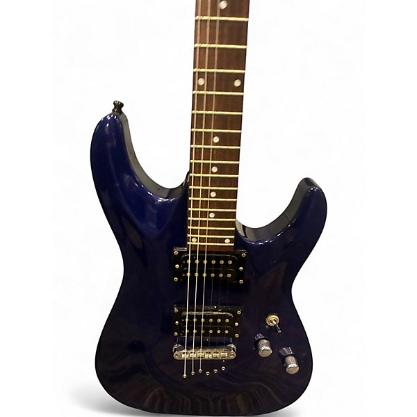 Used Schecter Guitar Research Omen 6 Blue Solid Body Electric Guitar