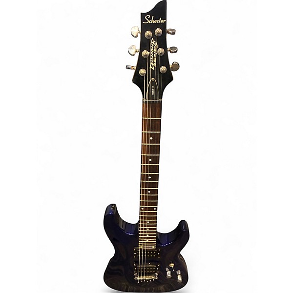 Used Schecter Guitar Research Omen 6 Blue Solid Body Electric Guitar