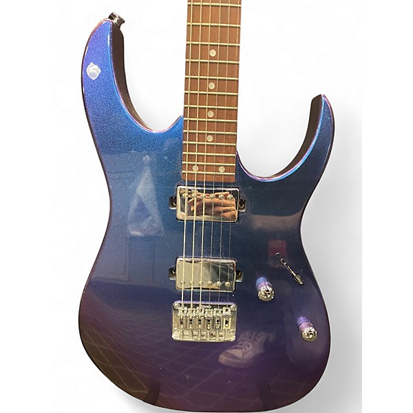 Used Ibanez GRG121SP Blue Metal Chameleon Solid Body Electric Guitar