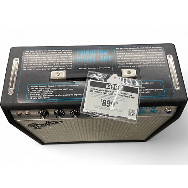 Used Fender 1968 Custom Princeton Reverb 12W 1x10 Tube Guitar Combo Amp