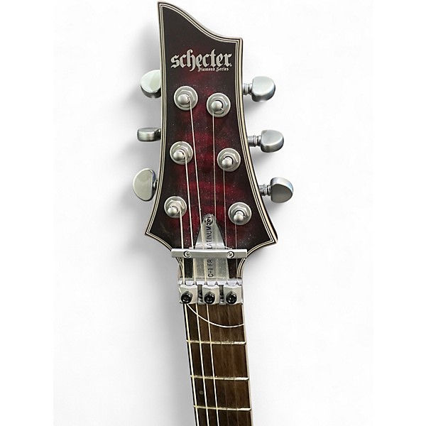 Used Schecter Guitar Research C1 FRS PLATINUM Crimson Red Trans Solid Body Electric Guitar