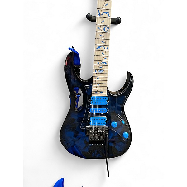 Used Ibanez JEM77P Steve Vai Signature Blue Floral Pattern Solid Body Electric Guitar