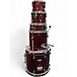 Used Pearl 5 Piece Export red sparkle Drum Kit thumbnail
