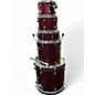 Used Pearl 5 Piece Export red sparkle Drum Kit