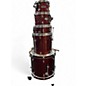 Used Pearl 5 Piece Export red sparkle Drum Kit