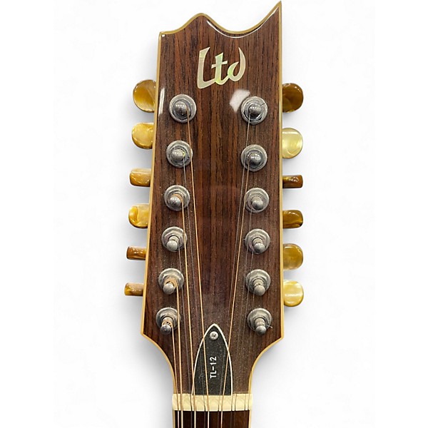 Used ESP LTD TL12 Black 12 String Acoustic Electric Guitar