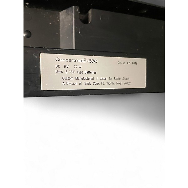Used Realistic concertmate 670 Portable Keyboard