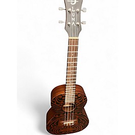 Used Luna uke tribal tenor Natural Ukulele