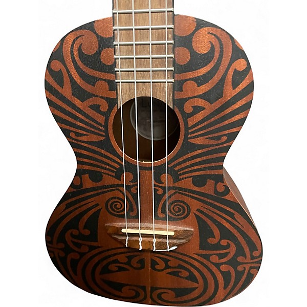 Used Luna uke tribal tenor Natural Ukulele