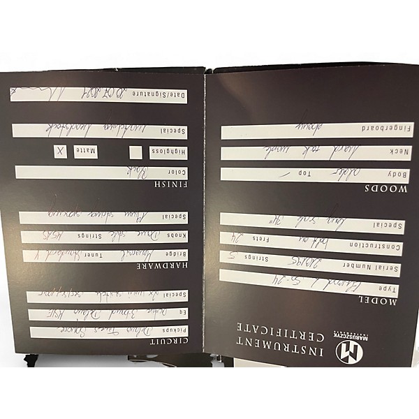 Used 2024 Maruszczyk Elwood 5a 24 Satin Black Electric Bass Guitar