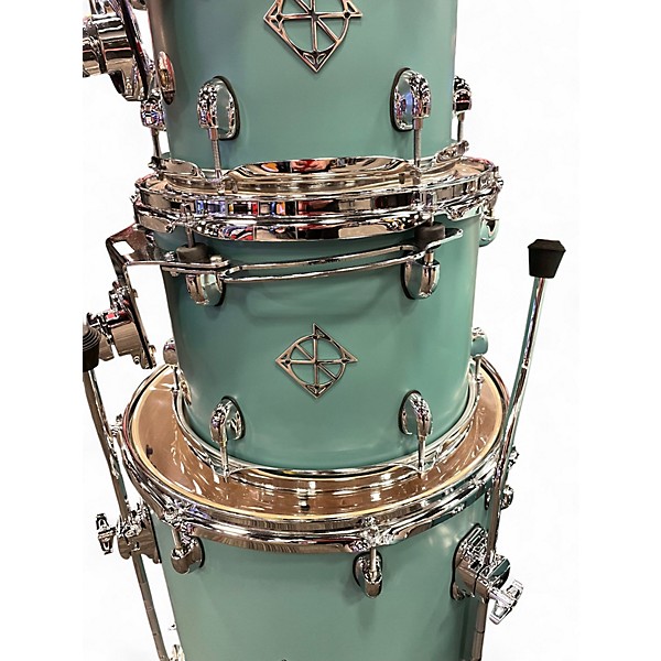 Used Dixon 4 Piece Cornerstone Quetzal Blue Drum Kit