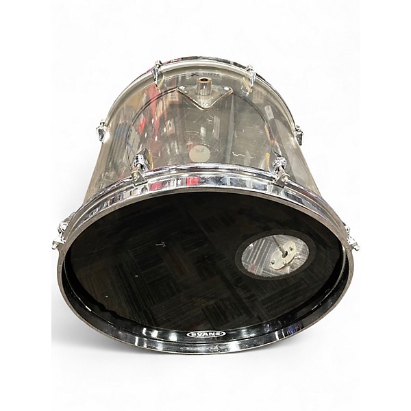 Vintage 1970s Zickos 3 Piece Acrylic Clear Drum Kit