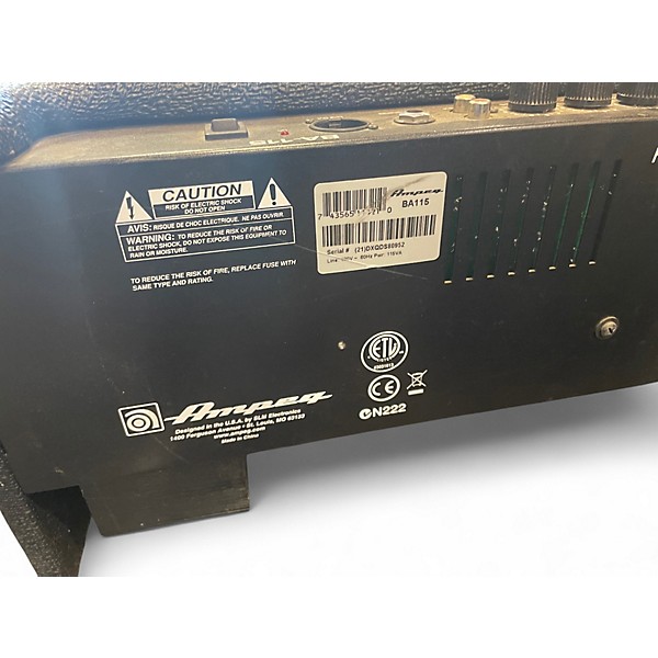 Used Ampeg BA115 100W 1x15 Bass Combo Amp