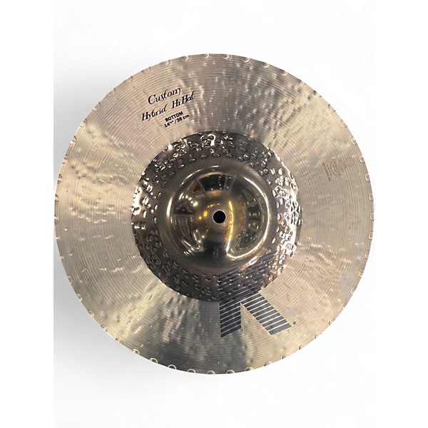 Used Zildjian 14in K Custom Hybrid Hi Hat Pair Cymbal