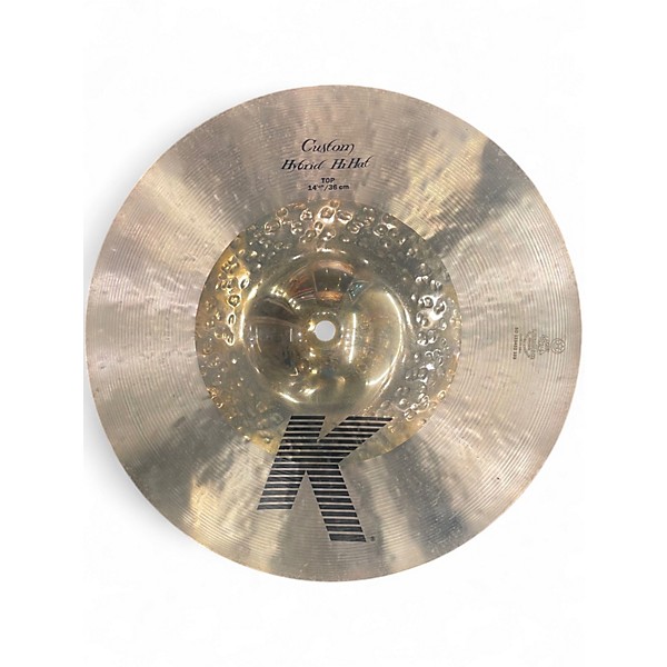 Used Zildjian 14in K Custom Hybrid Hi Hat Pair Cymbal