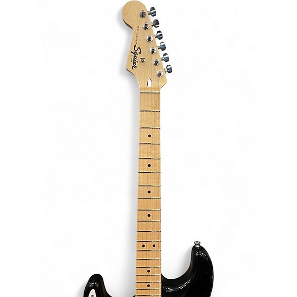 Used Squier SONIC STRAT Black Solid Body Electric Guitar