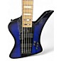 Used Jackson Ellefson Signature Kelly Bird V Electri Blue Burst Electric Bass Guitar