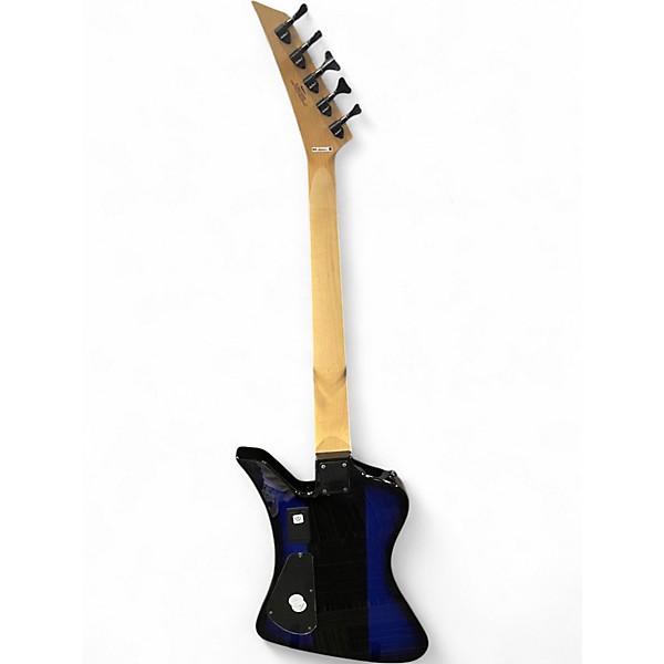 Used Jackson Ellefson Signature Kelly Bird V Electri Blue Burst Electric Bass Guitar