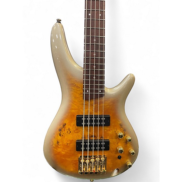 Used Ibanez SR405EPBDX Mars Gold Metallic Burst Electric Bass Guitar