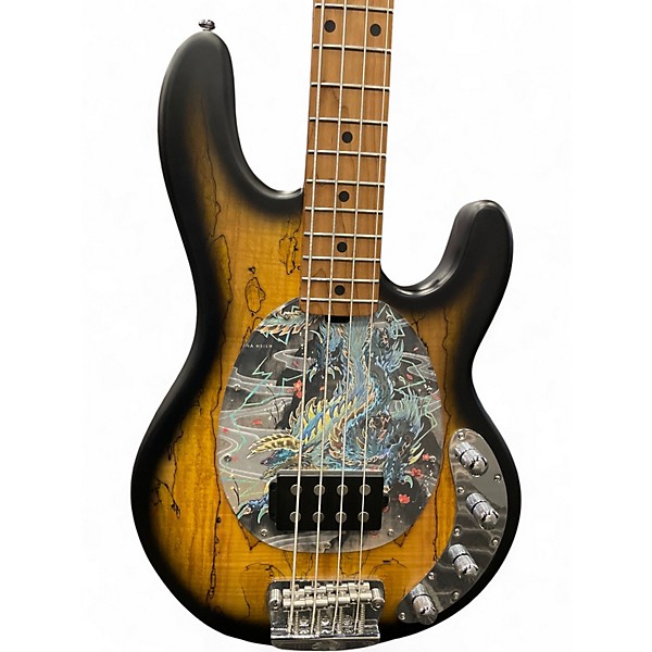 Used Sterling by Music Man Stingray RAY34H NATURAL SATIN BURST Electric Bass Guitar