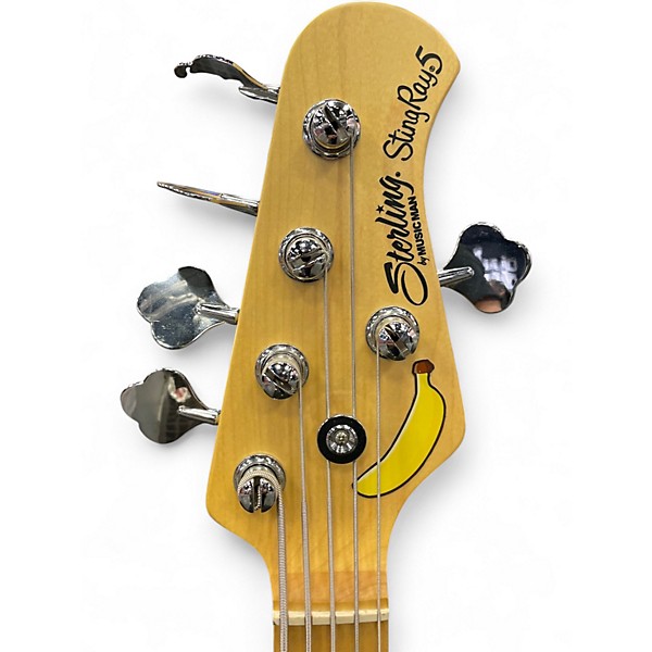 Used Sterling by Music Man Ray 5 25CA Desert Sun Yellow Electric Bass Guitar