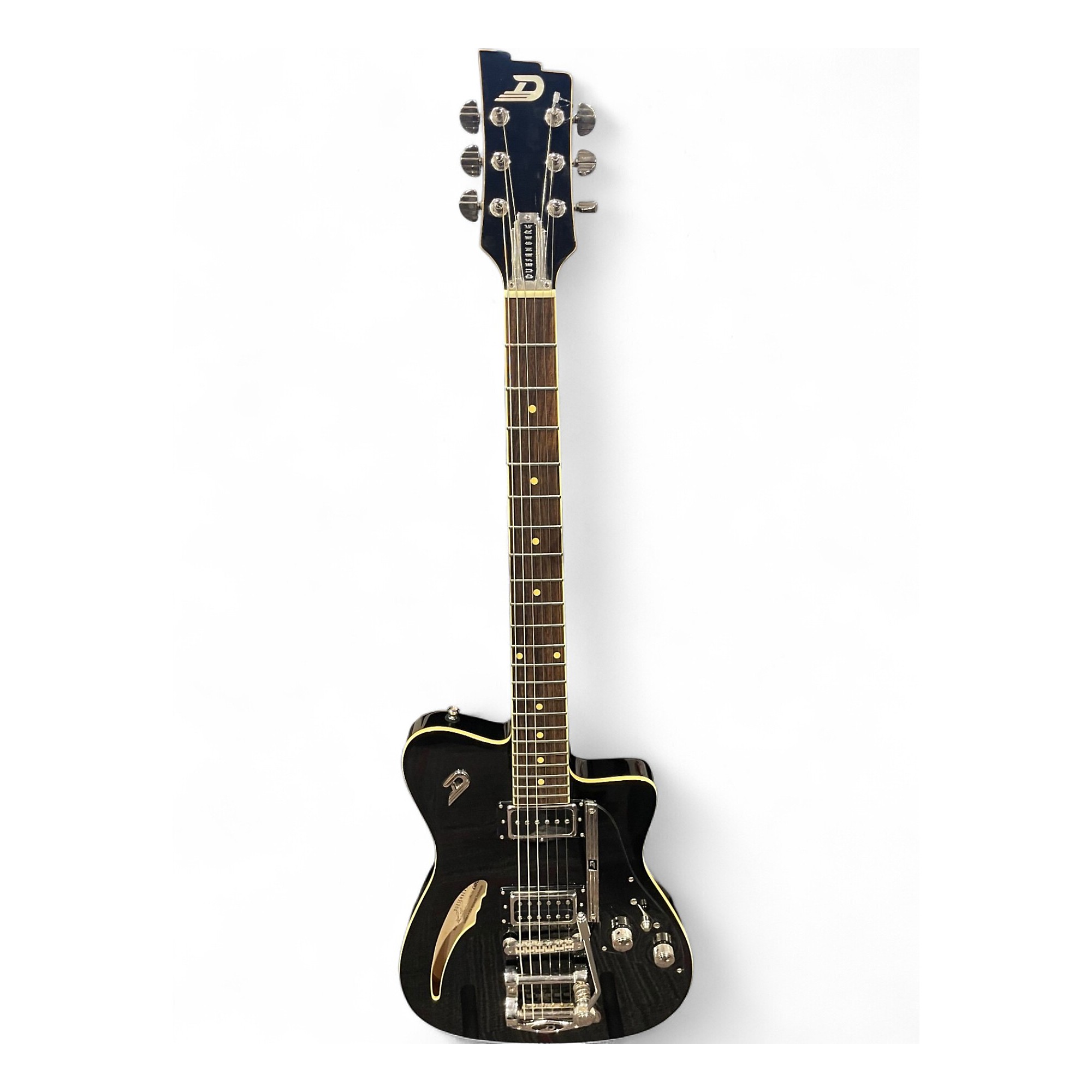 Used Duesenberg Caribou Tremolo Black Hollow Body Electric Guitar