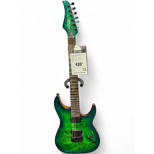 Used 2023 Schecter Guitar Research CR-6 Ocean Blue Burst Solid Body Electric Guitar