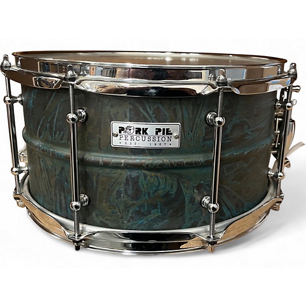 Used Pork Pie 7X13 Brass Patina Brass Patina Drum