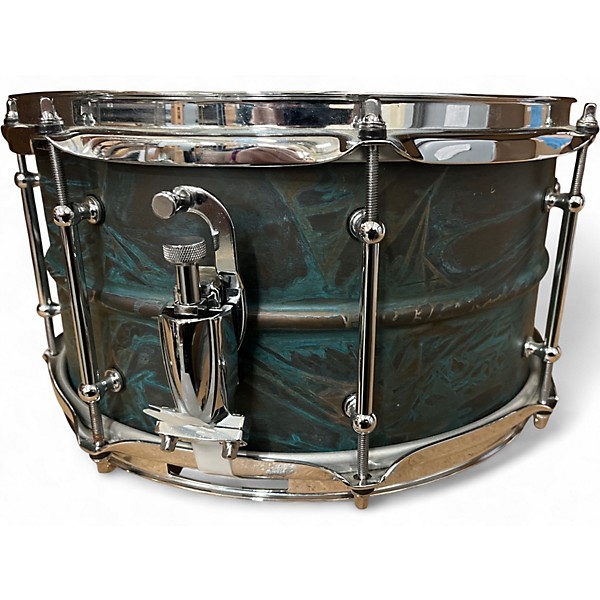Used Pork Pie 7X13 Brass Patina Brass Patina Drum